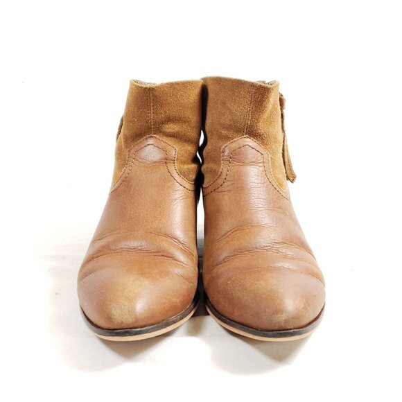 Frye And Co. Womens Size 7.5 Brown Leather & Suede Ankle Boots With Side Zipper - Picture 6 of 9
